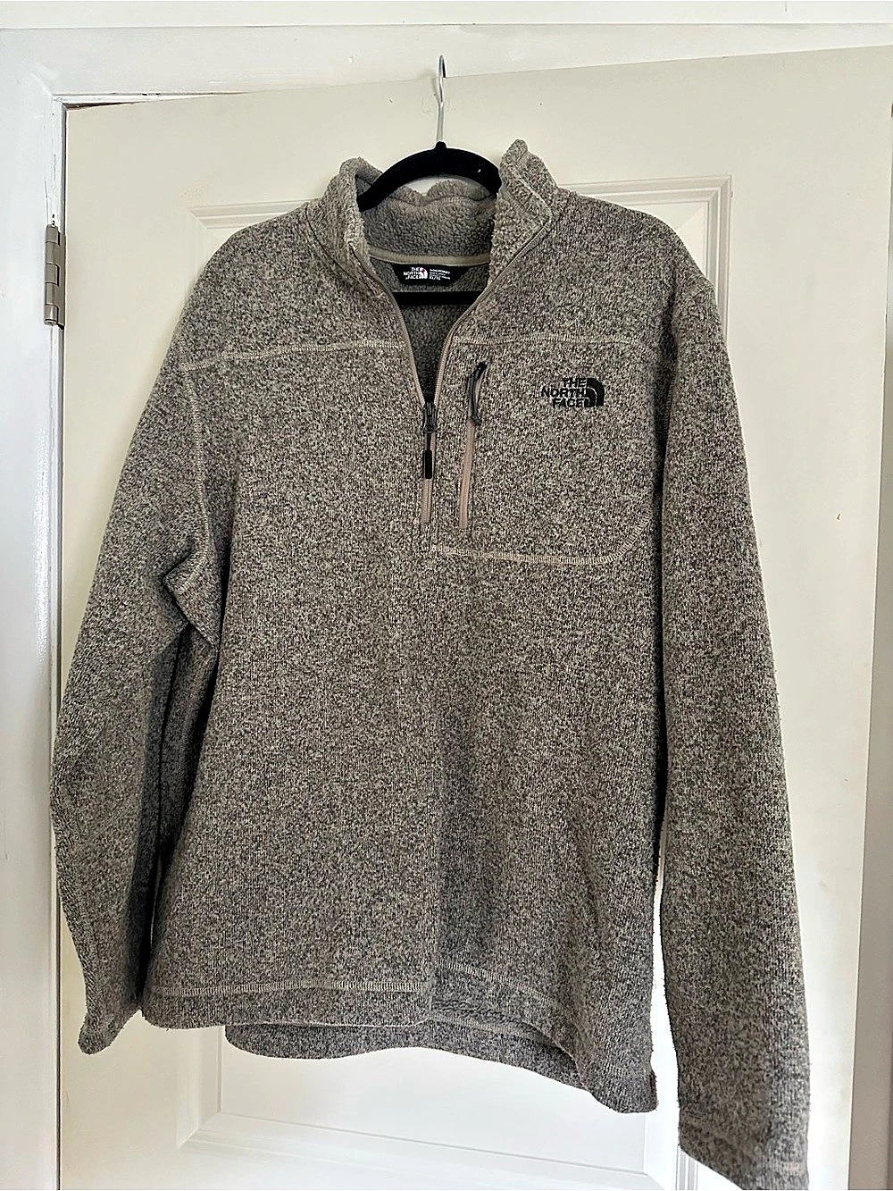 The North Face Dunraven Sherpa 1/4 Zip Fleece Pullover Men's Gray XL